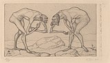 Invention Nr. 6: Zwei Männer, einander in höherer Stellung vermutend, begegnen sich, 1903, Radierung, National Gallery of Art, Washington, D.C.