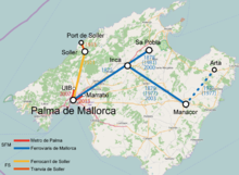 Mallorca Island Railway Network