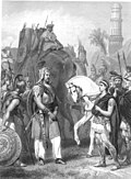 Surrender of Porus to Alexander, 1865 engraving by Alonzo Chappel