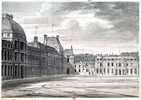 The Committee of General Security was located in Hôtel de Brionne on the right; it gathered on the first floor. (The Tuileries Palace, which housed the Convention, is on the left).