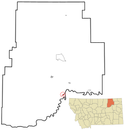 Location of Fort Peck, Montana