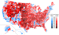 Map of the 2020 United States presidential election by county