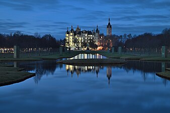 The castle in the blue hour