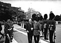 West German Chancellor Ludwig Erhard inspects a guard of honour formed by the Canadian Guards, 1964