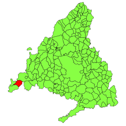 Location of Cadalso de los Vidrios in Madrid