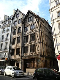 A handful of 16th–17th century houses can still be found in Paris. These houses are at 11 and 13 rue François-Miron in Le Marais.