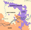 Karte Hohenzollerische Lande für Donautalbahn (Baden-Württemberg) von Lencer