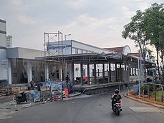 The construction of the new Kota BRT Station at the north of the Jakarta Kota Station