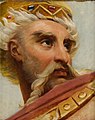 Study of Charlemagne's head for the Panthéon frescoes, by Antoine-Jean Gros, c. 1812