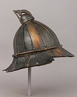 Moro helmet, exterior made of carved carabao horn (18th century)