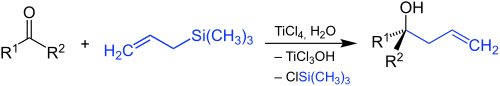 Übersichtsreaktion der Hosomi-Sakurai-Reaktion_1,2-Addition