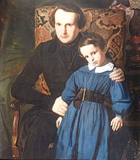 Victor Hugo and his son François-Victor (1836)