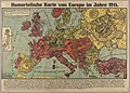 Image 7A cartoon map of Europe in 1914, at the beginning of World War I. (from Political cartoon)
