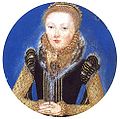Portrait of Elizabeth I attributed to Levina Teerlinc, c. 1565. The Royal Collection