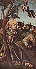 Um 1502: Stigmatisation des hl. Franziskus, von Lucas Cranach dem Älteren