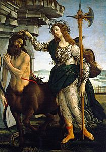 Pallas and the Centaur (c. 1482) by Sandro Botticelli
