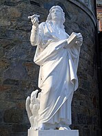 Statue of John the Evangelist outside St. John's Seminary, Boston
