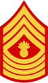 United States Marine Corps Master Gunnery Sergeant rank insignia.