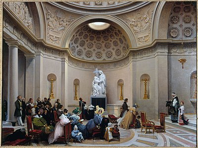Mass in the chapel (1835), by Lancelot-Théodore Turpin de Crissé