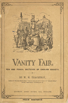 Picture of the front cover of Vanity Fair from about the 1850s
