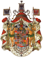 Wappenzelt und Wappenmantel im Großen Wappen Preußens