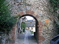 Entrance gate to Conques - the Port du Barry