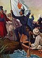 On 22 February 1821 (O.S.), accompanied by several other Greek officers in Russian service, Ypsilantis crossed the Prut into the Principalities.