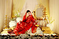 Bride in traditional Bengali sari