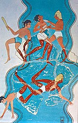 Battle Scene. Fresco in Nestor's palace (LHIIIB period, around 1300 BC)