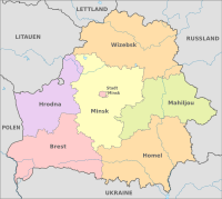 Die belarussischen Verwaltungsgebiete