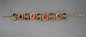 Bracelet; 1st–2nd century AD; gold-mounted crystal and sardonyx; length: 19.69 centimetres (7.75 in); Los Angeles County Museum of Art (Los Angeles)