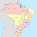 The captaincies of the Viceroyalty of Brazil in 1750