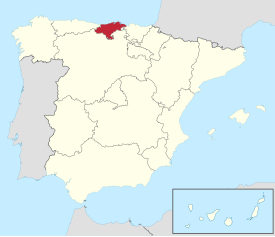 Map of Cantabria