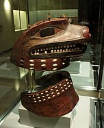 Helmet and collar made by the Tlingit people (late 18th century).[8]