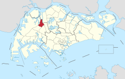 Location of Choa Chu Kang in Singapore