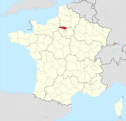 Lage des Departements Val-d’Oise in Frankreich