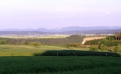 View of the Albtrauf from Hochmark near Frommenhausen.