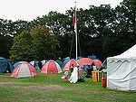 Scouts camping at Gilwell Park, England.