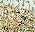 The location of Guy's and St Thomas' hospitals, c. 1833