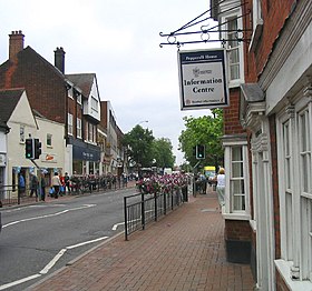 High Street in Brentwood, the largest town in the borough