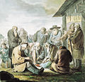 The Singing Beggars by Russian painter Ivan Yermenyov c. 1775