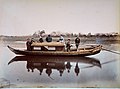 Japanese sampan-like river boat. Dating from before 1886