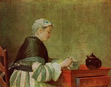 Die Teetrinkerin, J.S.Chardin (18. Jh)