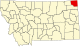 State map highlighting Sheridan County