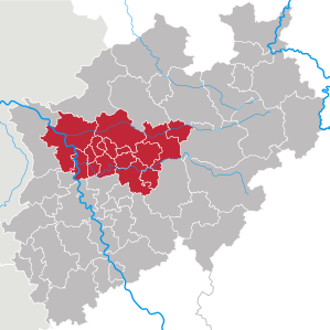 Lage des RVR in Nordrhein-Westfalen
