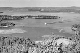 Päijänne from the Puolakanvuori hill in 1948