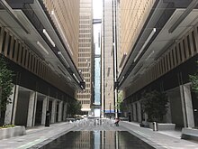 Entrance shot of the Peachtree Center development