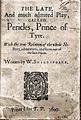 Pericles, Fälschung (1619), zweite Auflage.