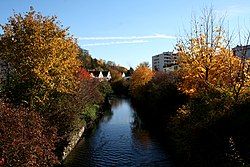 The Saalbach in the town of Bruchsal