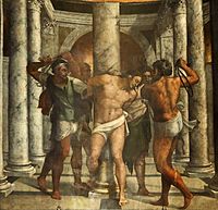 The Flagellation in San Pietro in Montorio, to a drawing by Michelangelo, 1516 or later.